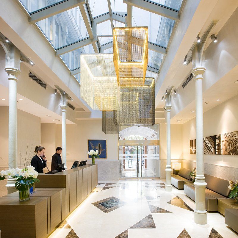 Nh Collection Madrid Palacio De Tepa Kültér fotó The lobby of the hotel
